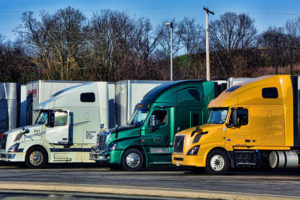 Semi-Trucks-in-a-Row-Parking-Lot